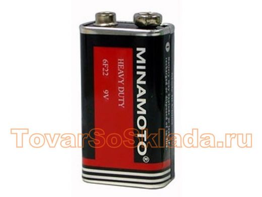 Батарейка (элемент питания) 6F22  Minamoto  ( в блистере :1шт  , в коробке: 10шт)