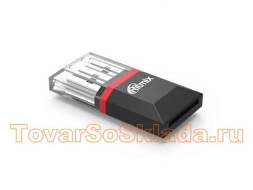 Картридер RITMIX CR-2010, USB 2.0, порт microSD, черный