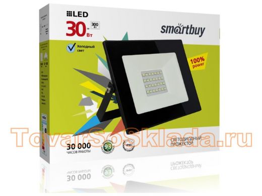 Прожектор светодиодный  30W, Smartbuy-30W/6500K/IP65 (SBL-FLSMD-30-65K) FL SMD