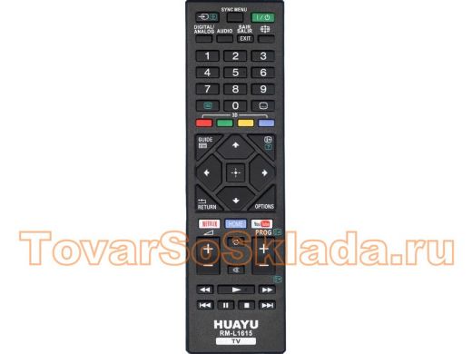 Телевиз. пульт HUAYU (for SONY) RM-L1615 универсальный пульт с функцией YOU TUBE