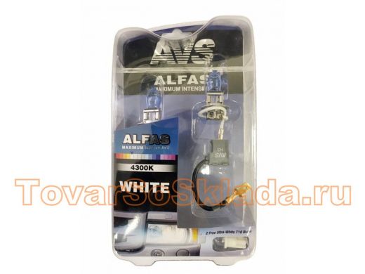 Газонаполненные лампы AVS ALFAS Maximum Intensity 4300К H3 24V 85W, комплект 2+2 (T-10) шт.