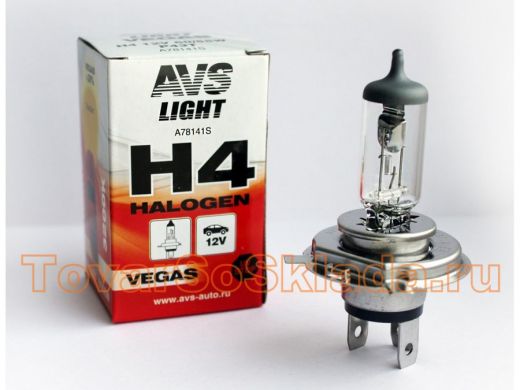 Галогенная лампа AVS Vegas H4.12V.60/55W.1шт.