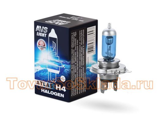 Галогенная лампа AVS ATLAS BOX/5000К/ H4.24V.75/70W.Коробка-1шт.