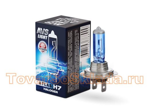 Галогенная лампа AVS ATLAS BOX/5000К/ H7.12V.55W.Коробка-1 шт.