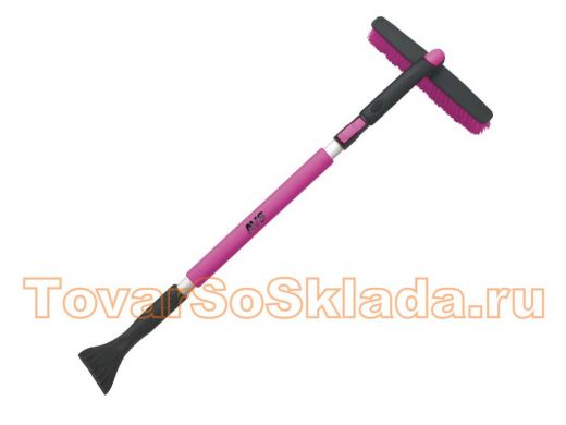 Щётка-скребок с мягкой ручкой и распушенной щетиной, поворотная, телескопич. (90-130 см) AVS SB-6330