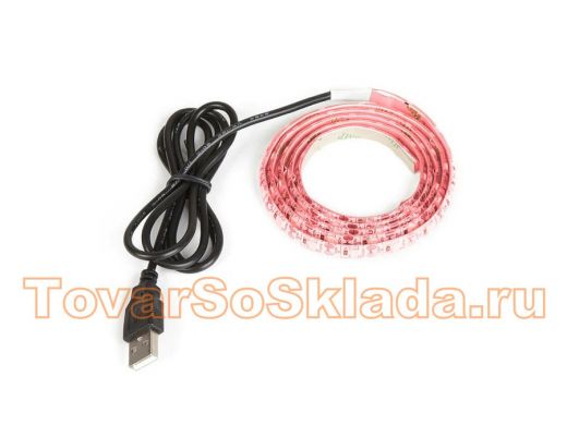 Огонек OG-LDL09 Красная светодиодная лента 1м (USB)