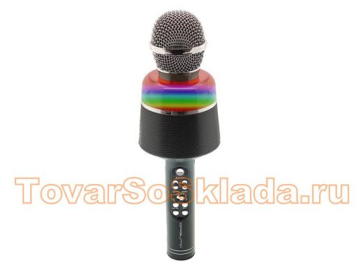 Микрофон караоке, Орбита OT-ERM10 Черный RGB  (Bluetooth, динамики, USB)