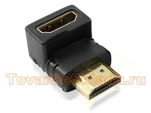 Переходник HDMI гнездо / HDMI штекер УГЛОВОЙ