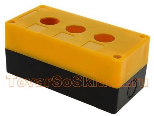 Корпус КП103 для кнопок 3места желтый TDM SQ0705-0008