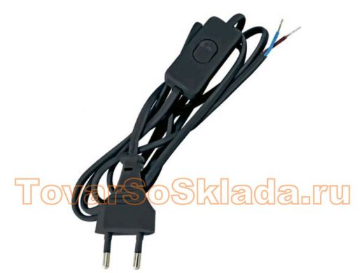 Сетевой шнур с выключателем  ШВВП-ВП S52 2х0.5 1.8м
