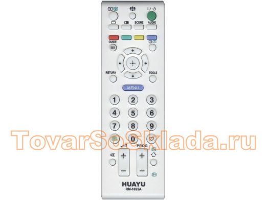 Телевиз. пульт HUAYU (for SONY) RM-1025A бел. корпус RM-ED017W универсальный пульт