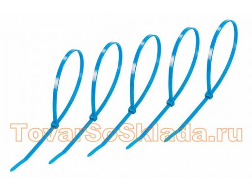 400х5мм кабельный хомут (стяжка нейлонoвая) nylon синяя (25 шт) REXANT