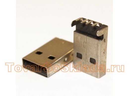 Разъём компьют: штекер USB-AR на плату (выводы перпендикулярно плоскости)