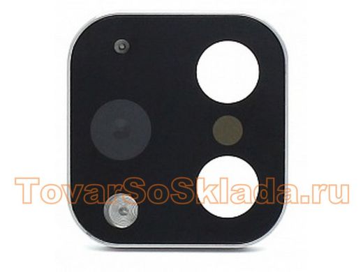 Защитное стекло на камеру iPhone  X/XS/XS Max, Desing 1, серебро