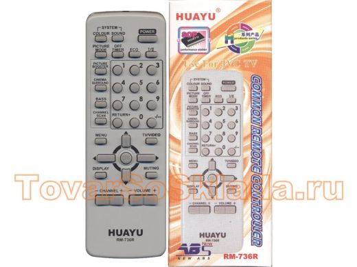 Телевиз. пульт HUAYU (for JVC) RM- 736R (LCD)