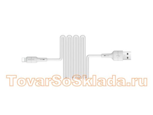 Шнур USB / Lightning (iPhone) BoroFone BX30 Белый кабель USB 2.4A (iOS Lighting) 1м