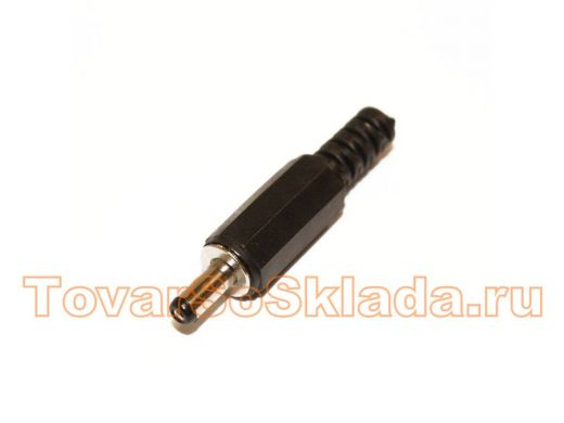 Штекер питания 1,0 х 3,8 х 9,5 мм пластик на кабель, 3-160