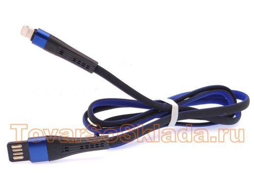 Шнур USB / Lightning (iPhone) Орбита OT-SMI35 Синий кабель USB 2.4A (iOS Lightning) 1м