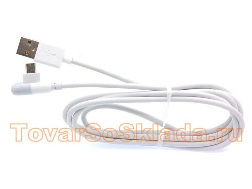Орбита OT-SMM57 Белый кабель USB 2.4A (microUSB) 1м угловой