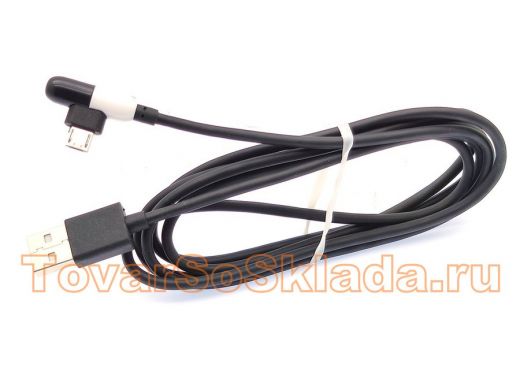 Орбита OT-SMM57 Черный кабель USB 2.4A (microUSB) 1м угловой
