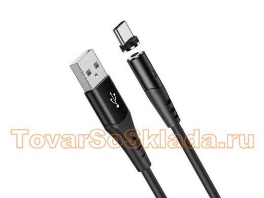 Шнур USB / Type-C HOCO X60 Черный кабель магнитный USB 2A (Type-C) 1м