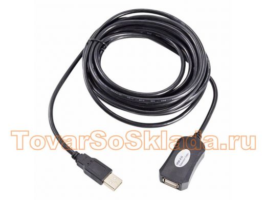 Кабель удлинитель активный USB   5метров  Шнур USB A штекер / USB A гнездо 5м (класс 2.0)