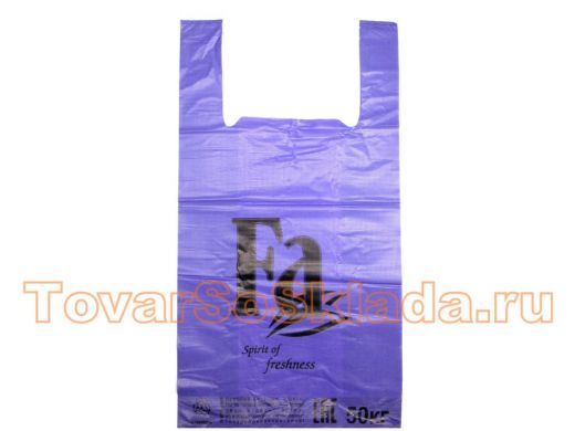 Пакет майка ПНД 30х16х57 30мкм FA фиолетовая (200шт./уп) (цена за 1шт)