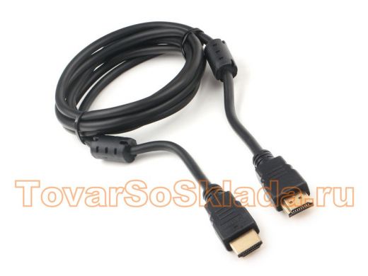 Шнур  HDMI / HDMI  1,8 м  Cablexpert CCF2-HDMI4-6, v2.0, 19M/19M, черный,позол., экран,2 ферр.кольца