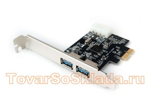 Контроллер USB  Gembird SPCR-01, в PCI-express, порты: 2 внешн. USB 3.0