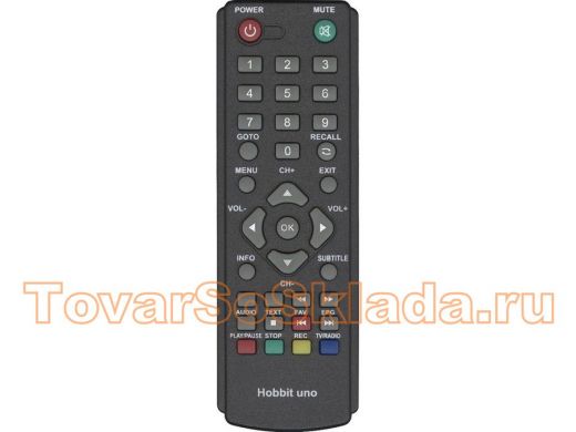 Пульт для DiVisat Hobbit UNO DVB-T2 CHD-04/IR (Меню на кнопке СС/P-, остальное норм)