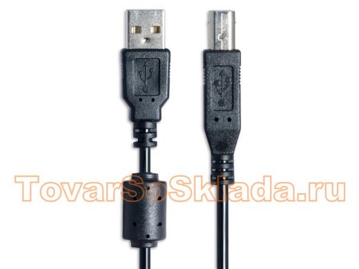 Шнур USB 2.0 A штекер / USB В штекер 3м мультимедийный кабель с ф/фильтром BW1412