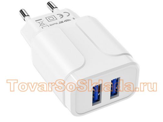 .BOROFONE BA37A Белый ЗУ с USB (5B,2400mA)