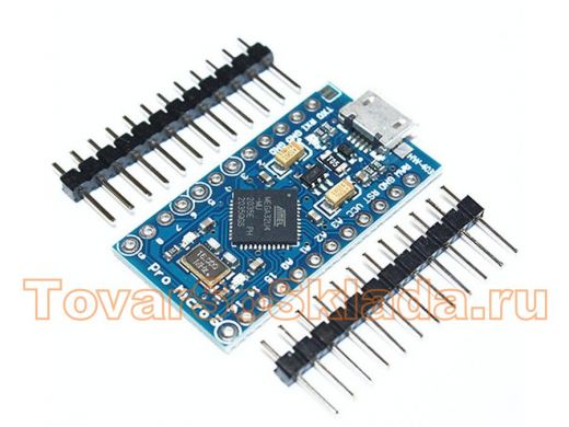 Arduino 2010: Pro Micro Atmega32U4 AU 3.3-5V (12 цифровых, 8 аналоговых выходов)
