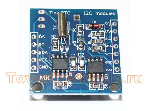Arduino 3392: Модуль часов реального времени DS1307, память 24C32, шина I2C, держатель CR2032