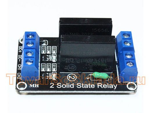 Arduino 3042: Релейный модуль DC5V, 2 канала Uсраб.=2,5-5,0V (250V/2A  2х уровневое срабатывание)