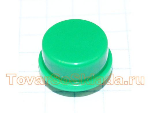 Колпачок для кнопки 12х12 (KAN1210) зеленый  83843