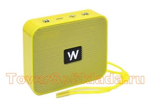 Колонка Walker WSP-100, Bluetooth, 5Wx1, microSD, USB, AUX, FM, жёлтая