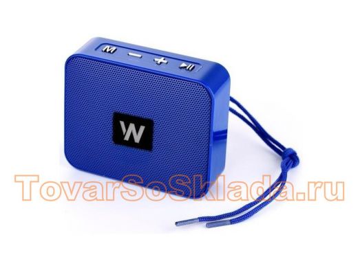 Колонка Walker WSP-100, Bluetooth, 5Wx1, microSD, USB, AUX, FM, синяя