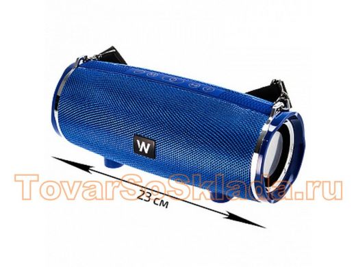 Колонка Walker WSP-160, Bluetooth, 7Wx2, microSD, USB, AUX, FM, синяя