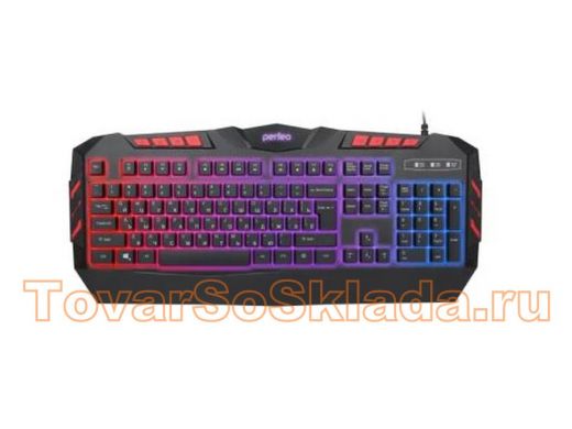 Клавиатура игровая Perfeo Legion, PF-5140, 3х цветная подсветка, чёрная