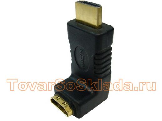 Переходник HDMI гнездо / HDMI штекер УГЛОВОЙ видеопереходник TD-211/10/500