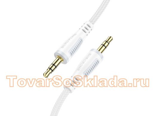 BOROFONE BL14 Белый кабель аудио (Джек 3,5 мм на Джек 3,5 мм) 1м