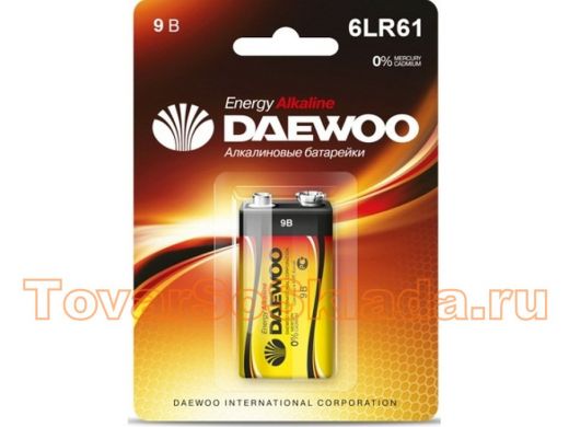 Элемент питания 6LR61 Daewoo Energy Alkaline BL-1