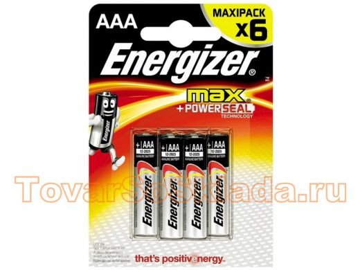 Батарейка LR03  Energizer MAX  BL-6