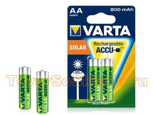 Аккумулятор AA  800 mAh 1,2В  Varta  SOLAR  Ready2Use BL-2