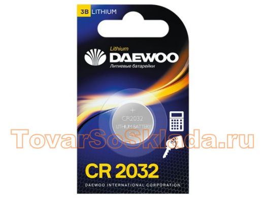 Элементы питания  CR2032  Daewoo  CR2032 BL-1