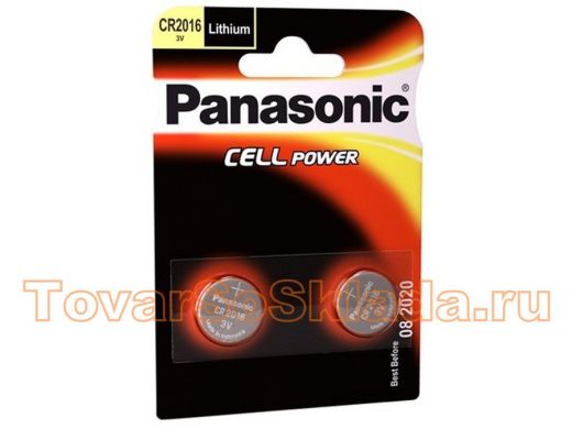 Элементы питания  CR2016  Panasonic  Power Cells  2016 BL-2