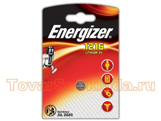 Элементы питания CR 1216  Energizer, BL-1