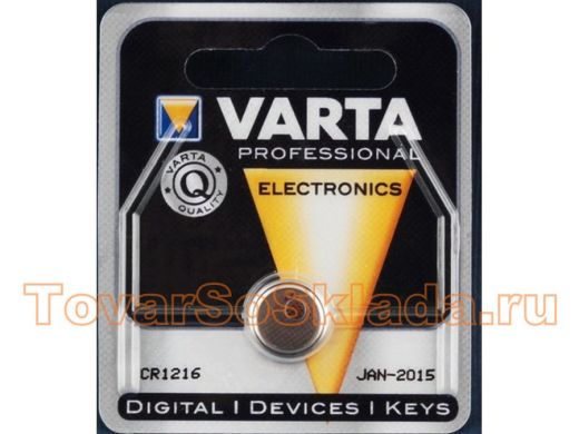 Элементы питания CR 1216  Varta  Electronics CR 1216 BL-1