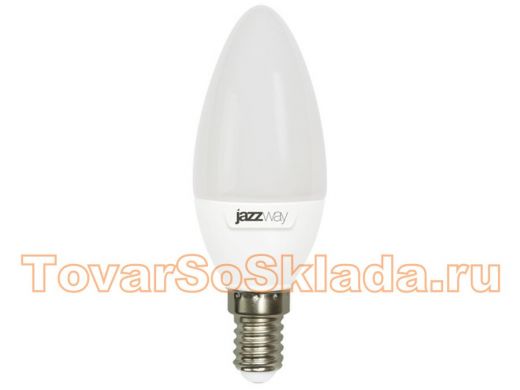Светодиодная лампа JazzWay PLED-ECO  C37 5W  4000К 400Lm E14